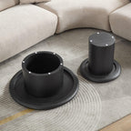 2-Piece Modern Round Coffee Table Set - Easy Assembly.