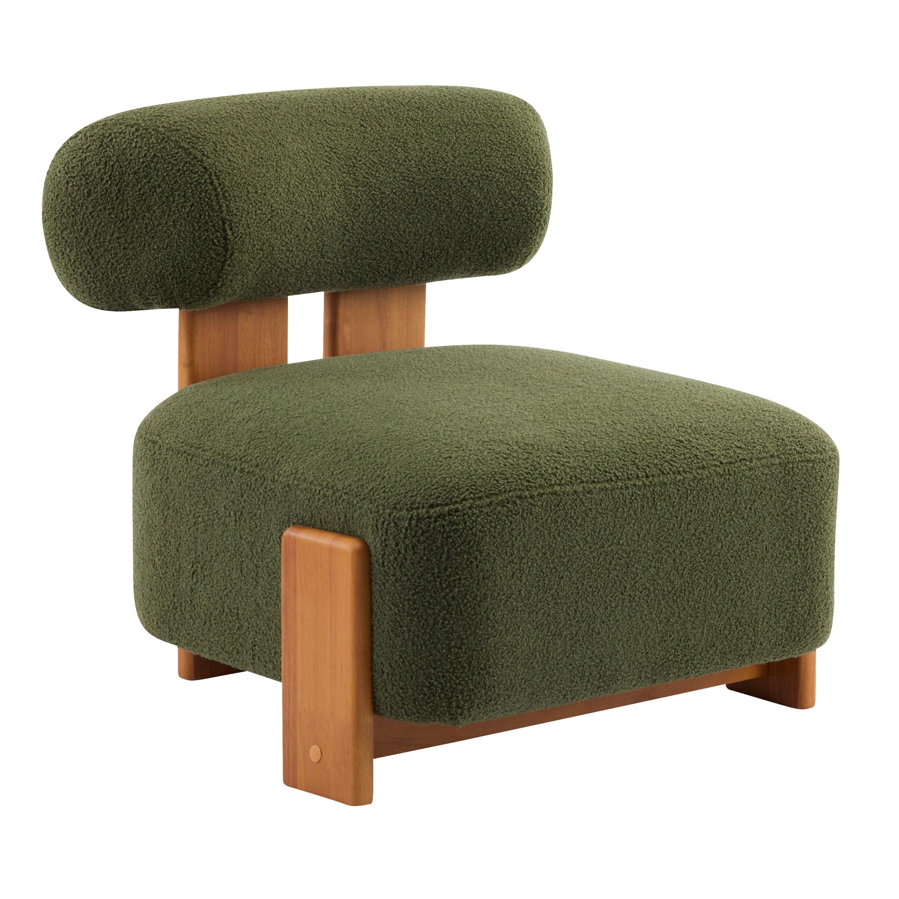 Modern Boucle Lounge Chair for Living Room and Office.