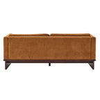 Modern 3 Seater Boucle Sofa with Solid Wood Base.