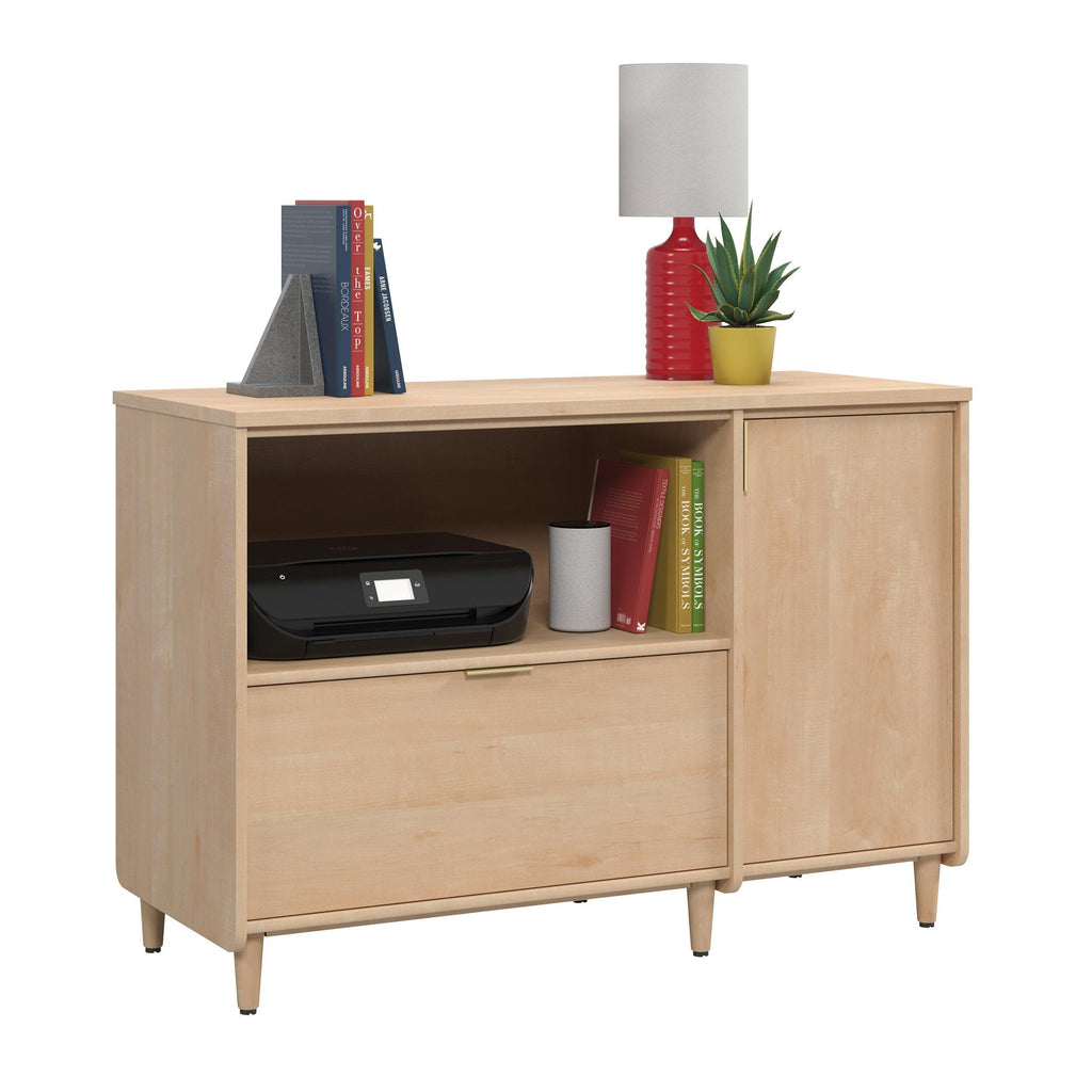 Credenza for TVs up to 46 inches with Concealed Storage.
