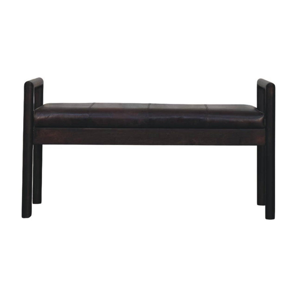 Solid Wood Gridline Bench for Modern Spaces.