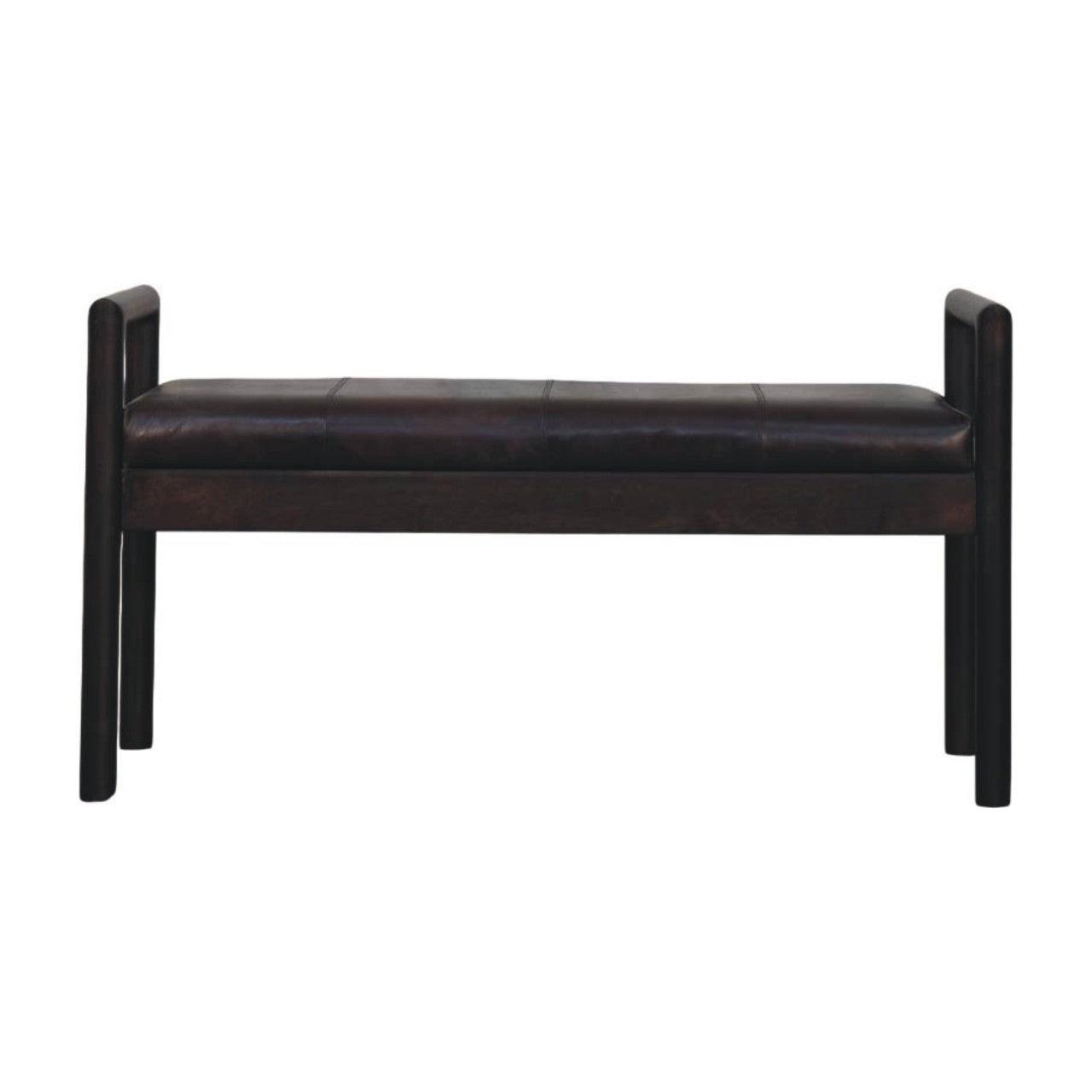 Solid Wood Gridline Bench for Modern Spaces.