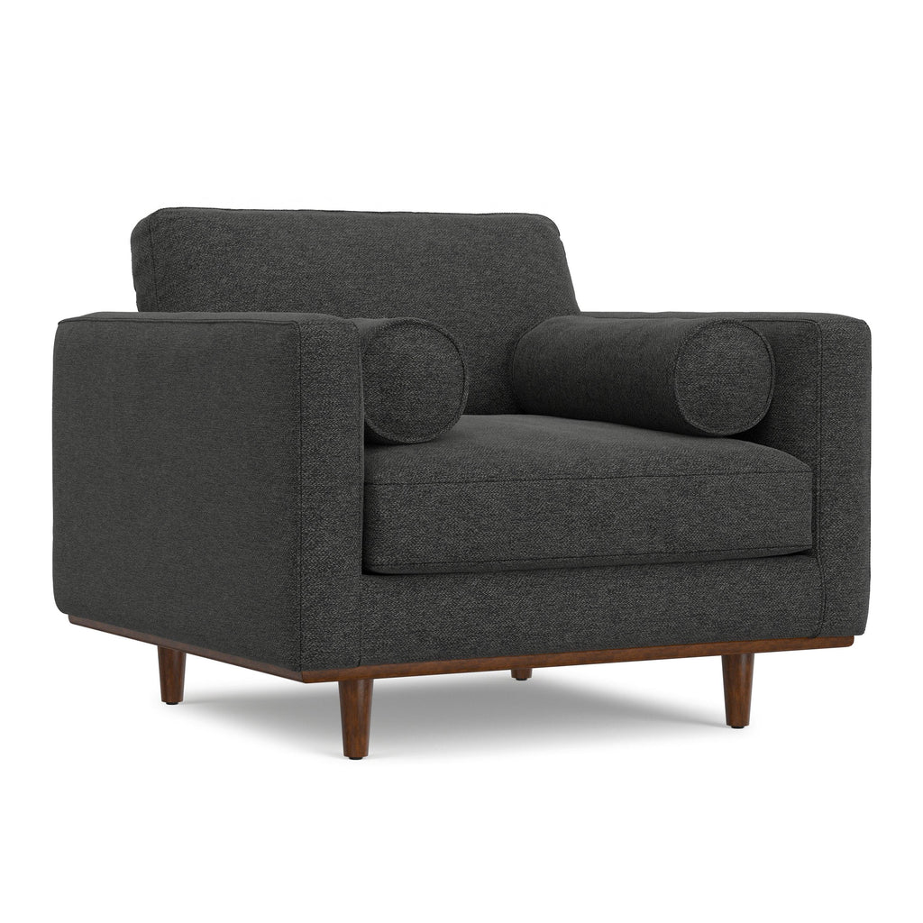 Morrison Arm Chair in Charcoal Grey Wood.