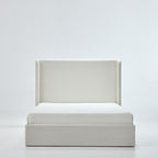 Carmen Upholstered Wingback Bed Frame - Full Size Easy Assembly.