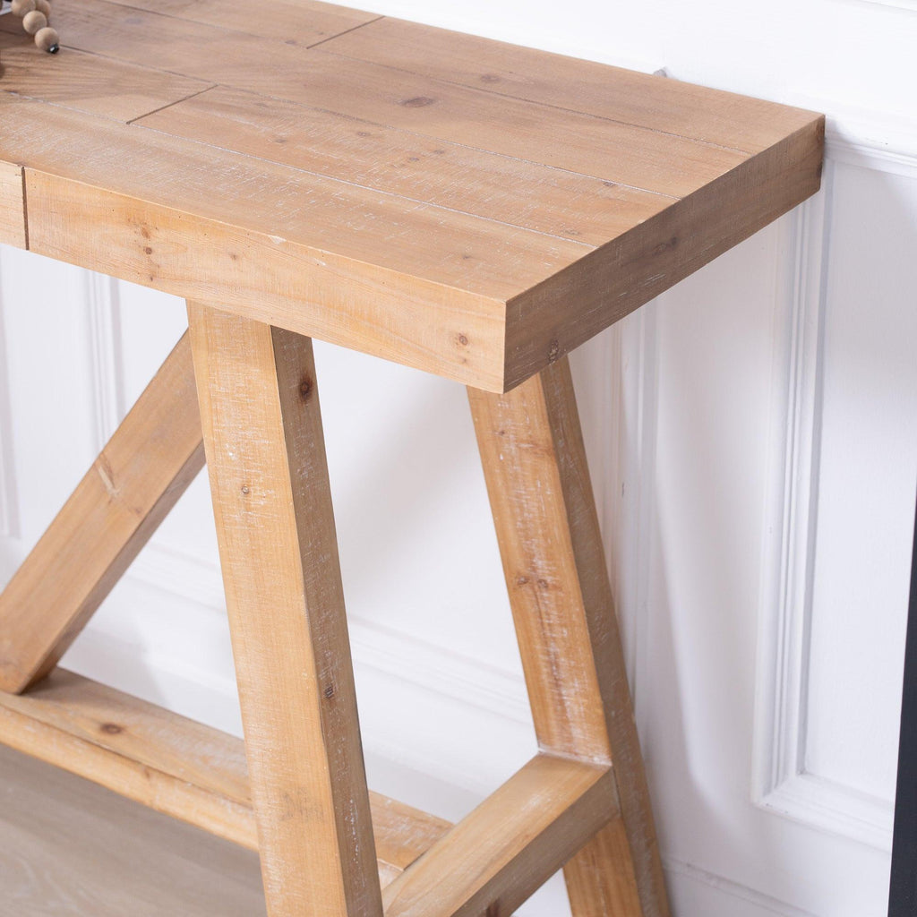 Farmhouse A-Frame Console Table - 58.5" Wide.
