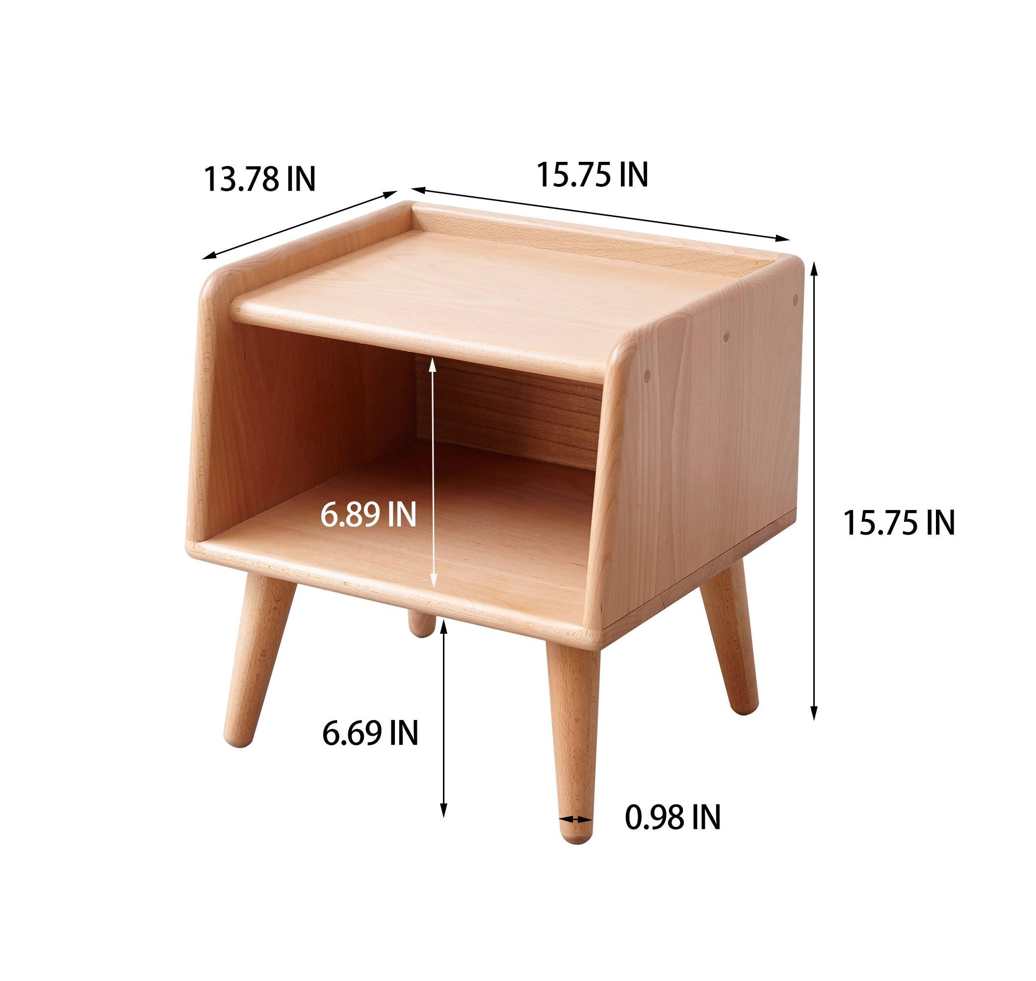 Solid Wood Bedside Cabinet Nordic Storage.