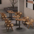 Mid Century Dining Chair - Rattan Accent Armchairs.