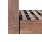 Acacia Wood Porch Swing Daybed Frame for Outdoor Relaxation.