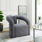 Darian Boucle Lounge Chair in Gray.