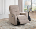 Paterson Beige Microsuede Velvet 3-Position Rocking Recliner