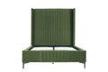 Promenade Upholstered Velvet 48' Bed in Moss Green.