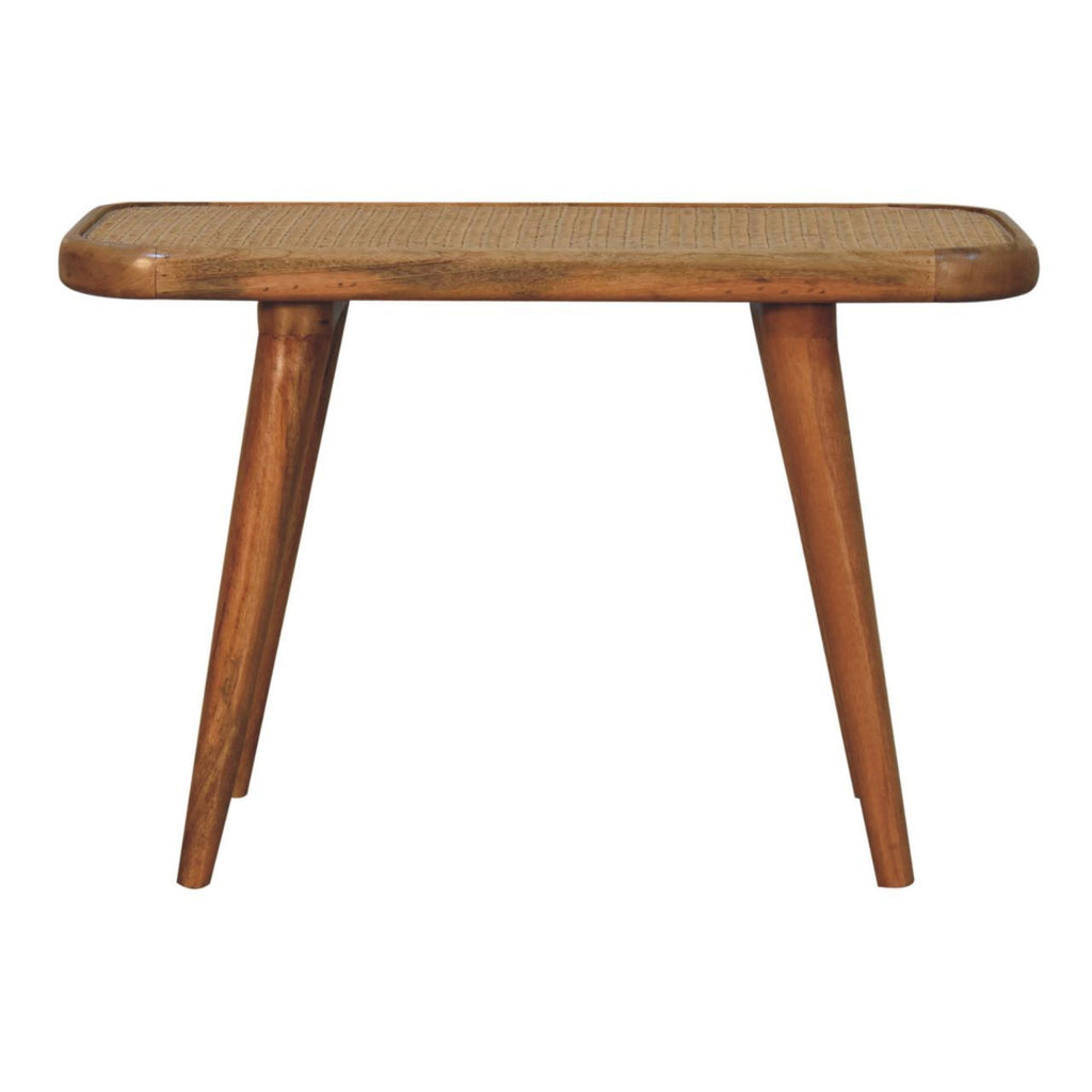 Solid Wood Larissa Rattan Bench