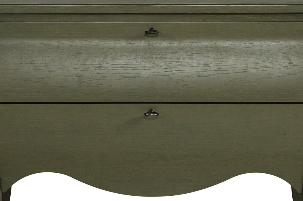 Pistachio Bombe Chest for Storage and Style.