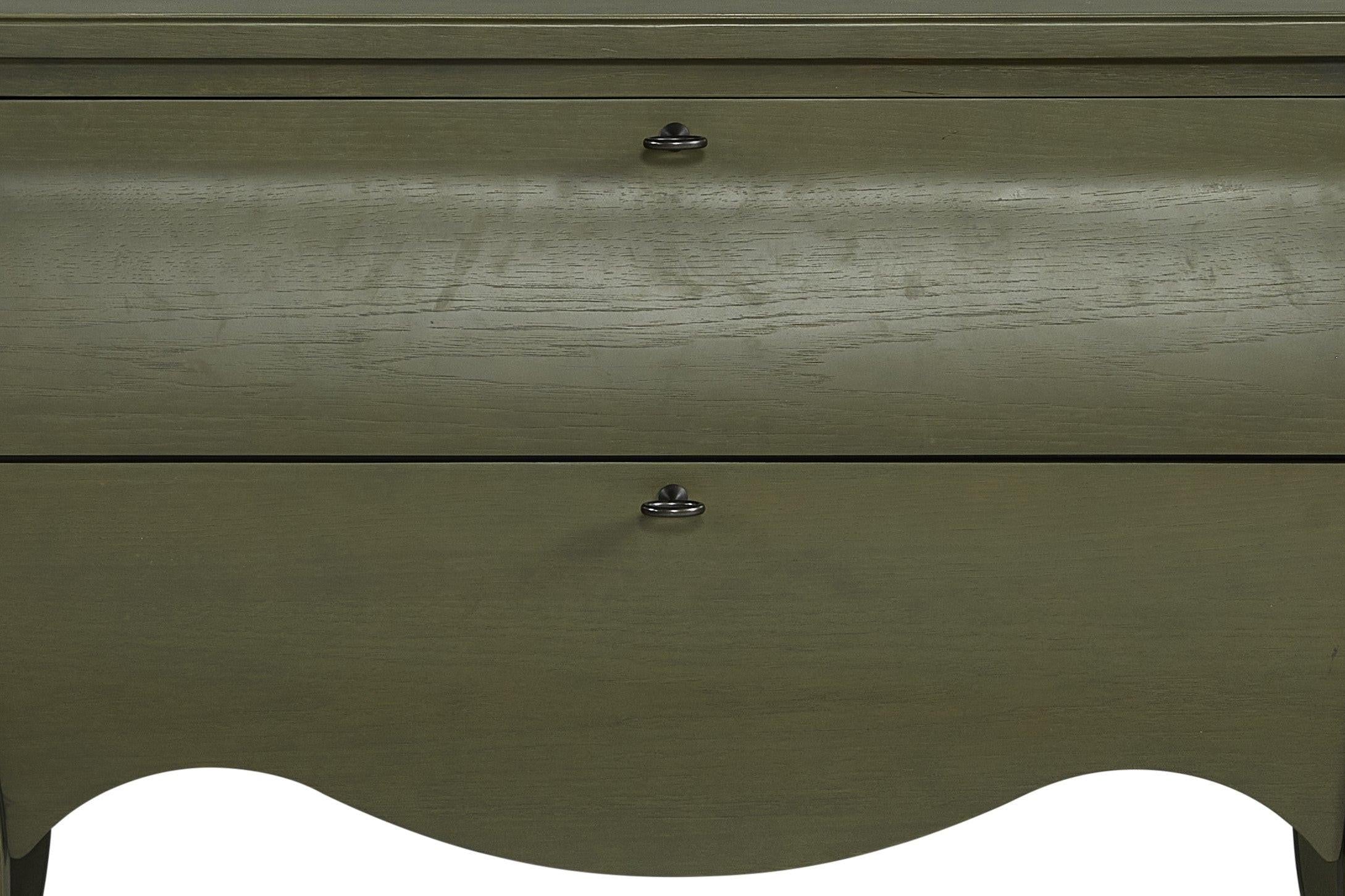 Pistachio Bombe Chest for Storage and Style.