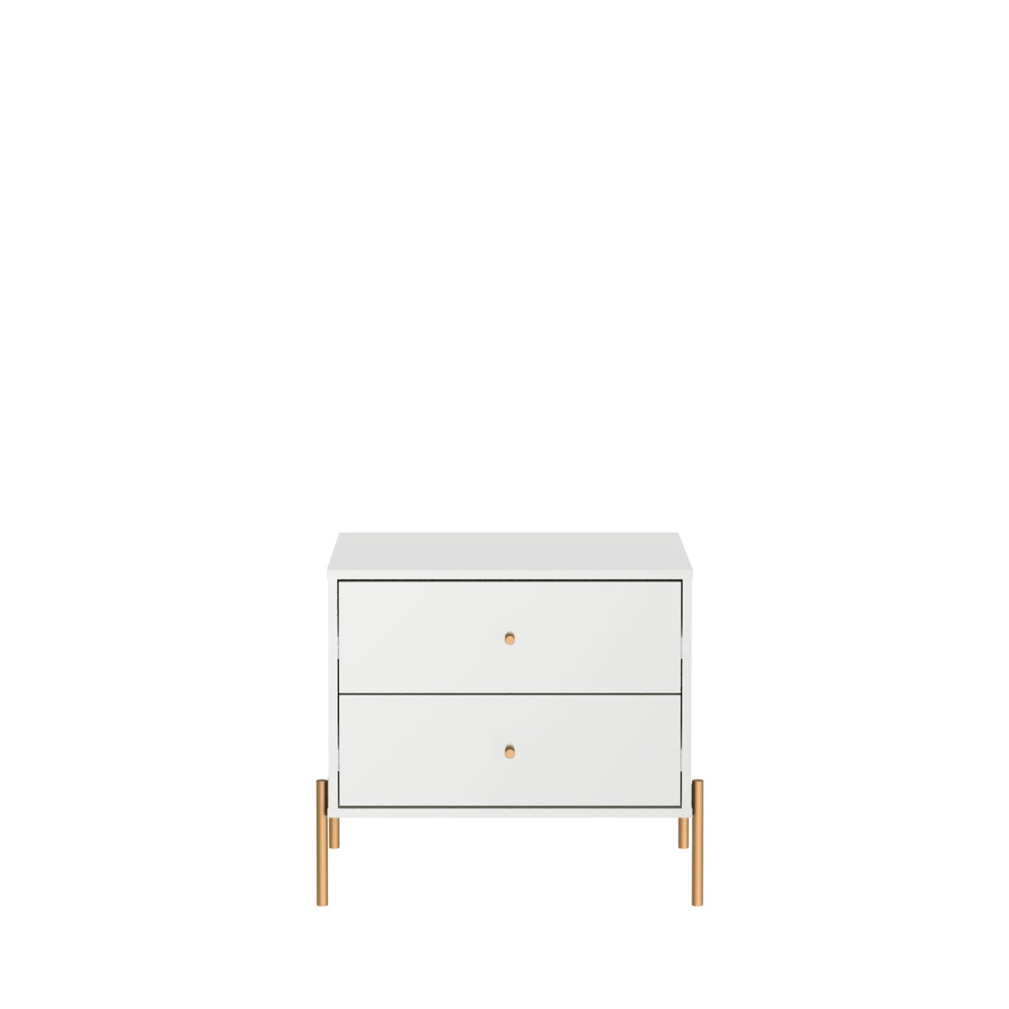 Jasper 25' Nightstand in White (2-Drawer)