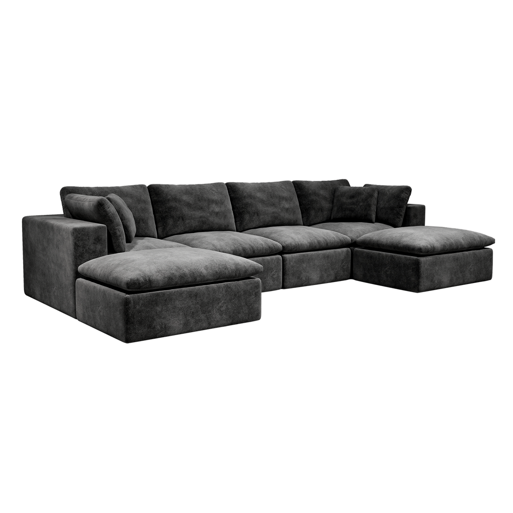 Modular Sectional Sofa Grey - Comfy & Stylish Couch.