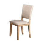 Transitional 5pc Dining Set with Natural Finish.