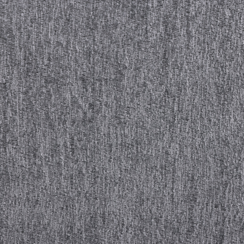 Close-up of light gray chenille fabric texture used in sectional sofa. Durable and soft upholstery for stylish home seating.