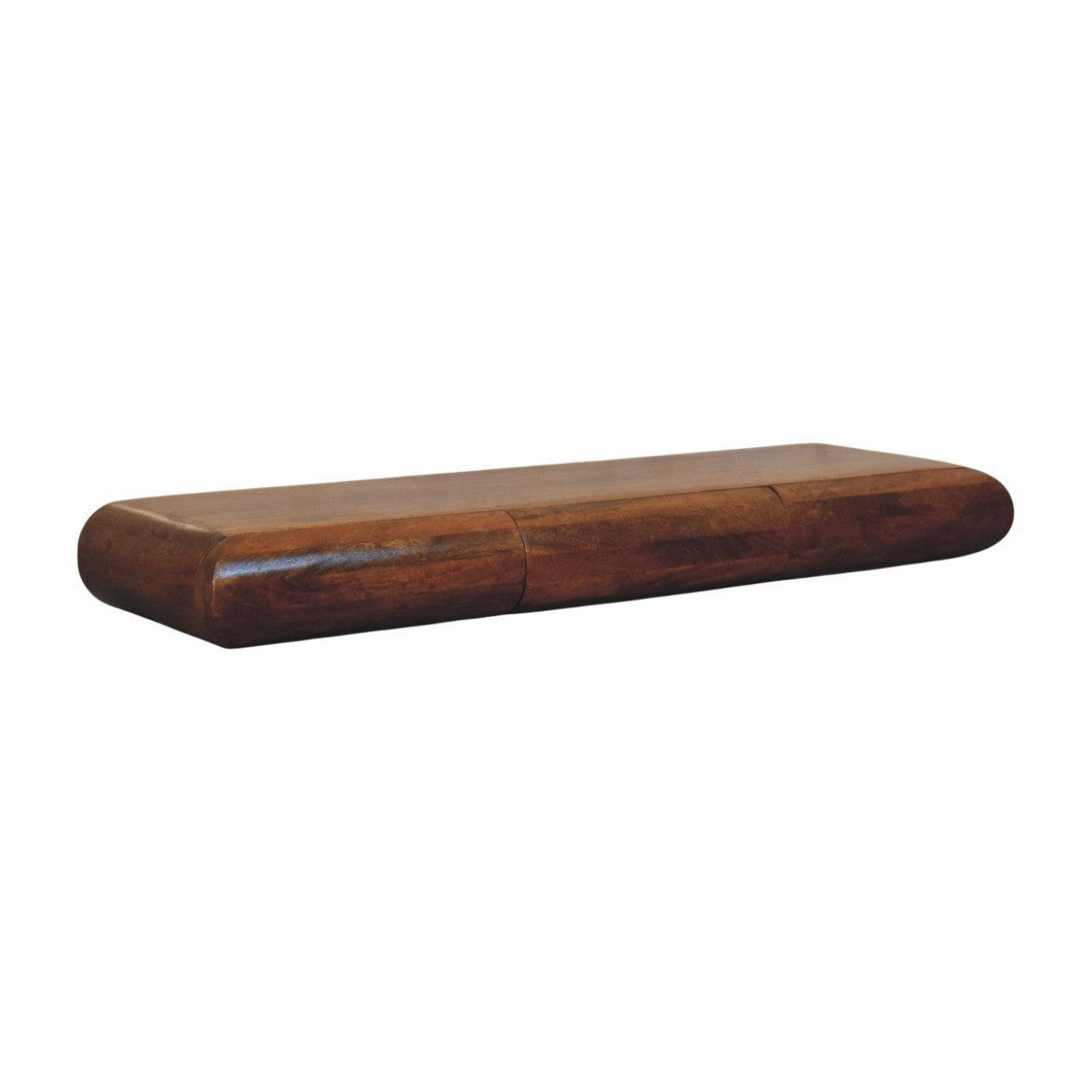 Artisan Solid Wood Wall-Mounted Console for Modern Use.