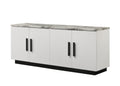 Matilda 63' White Marble Console Table.