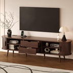 Mid Century Modern TV Stand for 70-Inch TVs with Power Outlet.