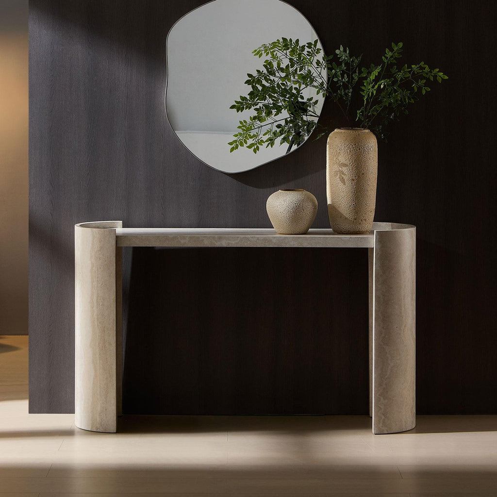 Faux Mars Marble Entryway Table for Living Room.