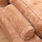 107'' Modern L-shaped Sectional Sofa with Moveable Ottoman.