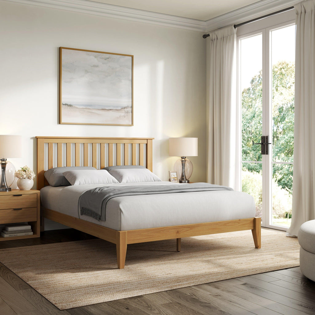 Malinda Mission Style Queen Panel Bed for Modern Spaces.