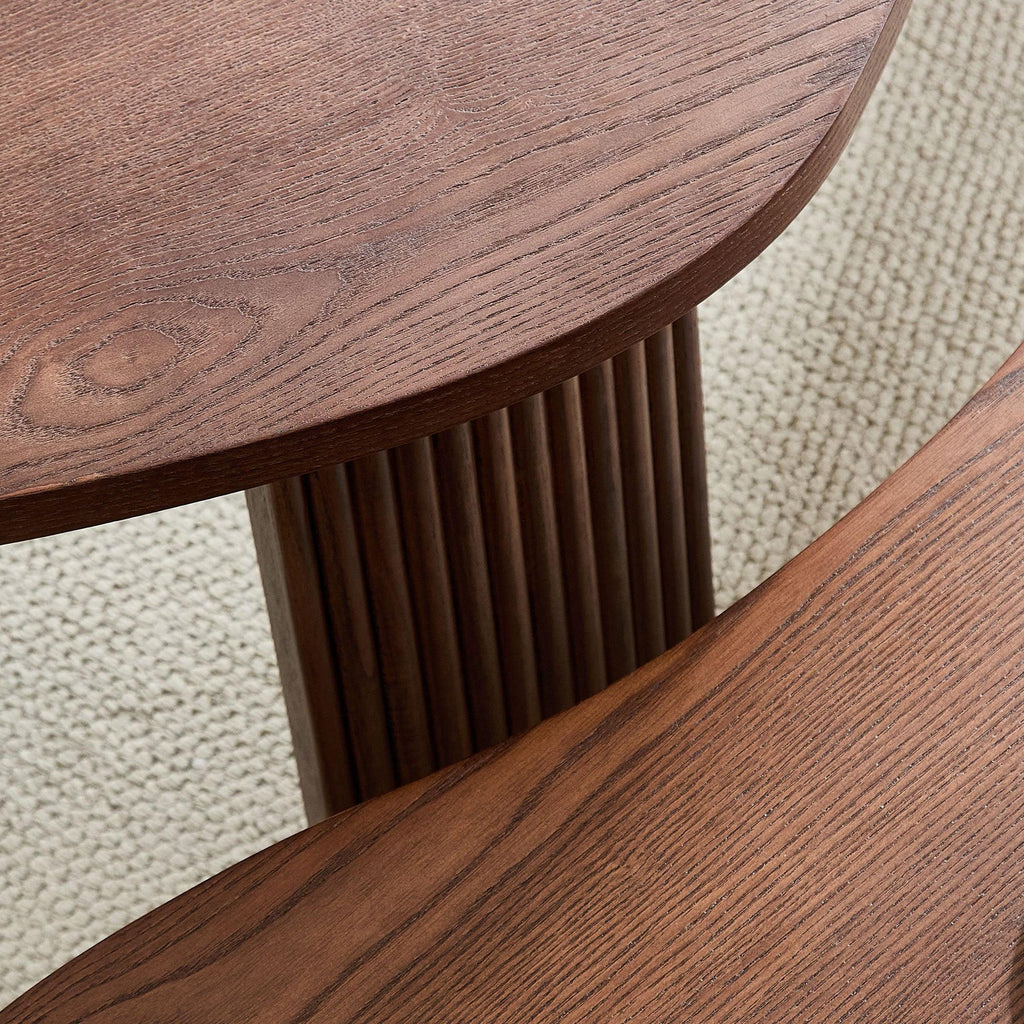 2-Piece Modern Irregular Coffee Table Set for Living Room.