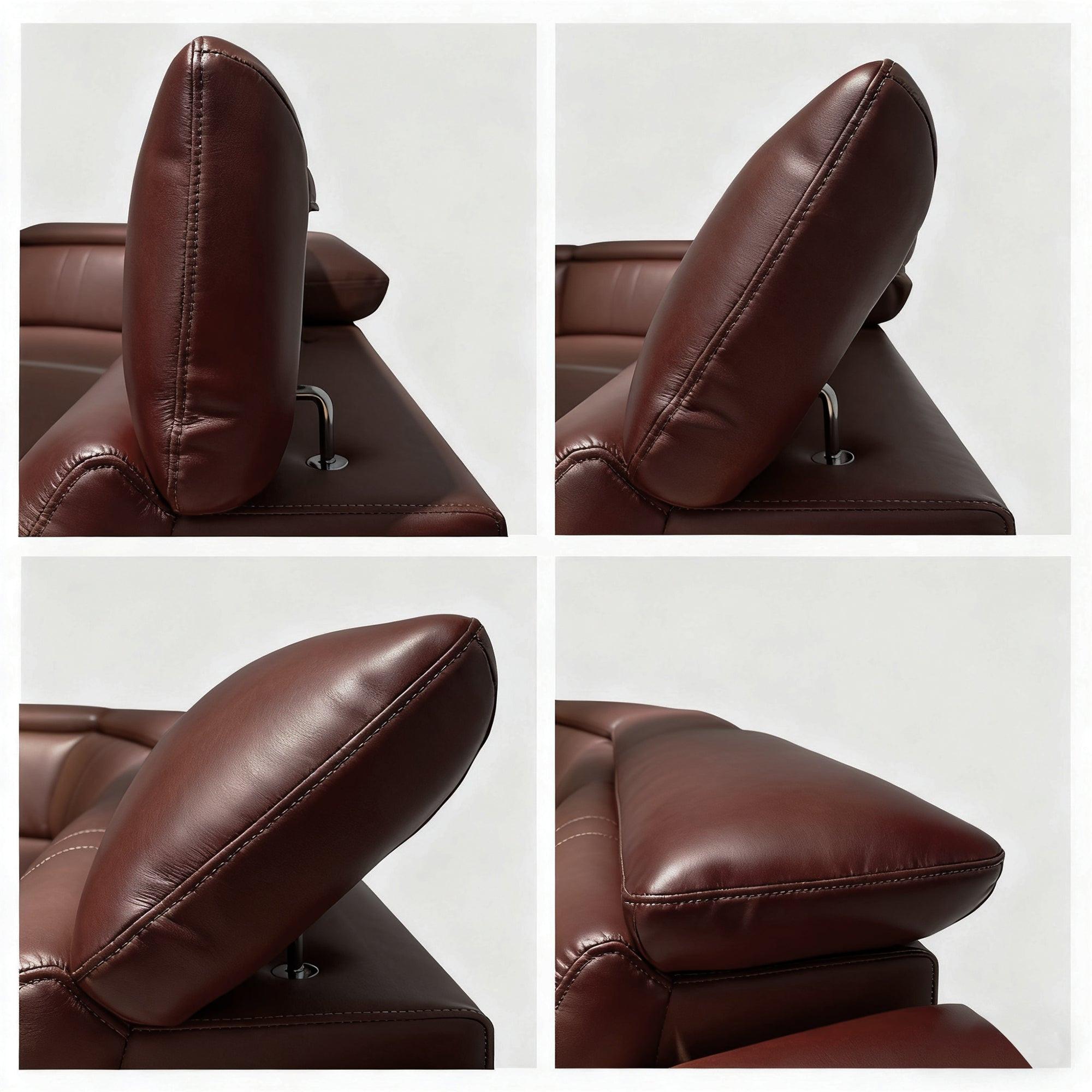 6-Piece Modular Leather Sectional Sofa for Living Room.