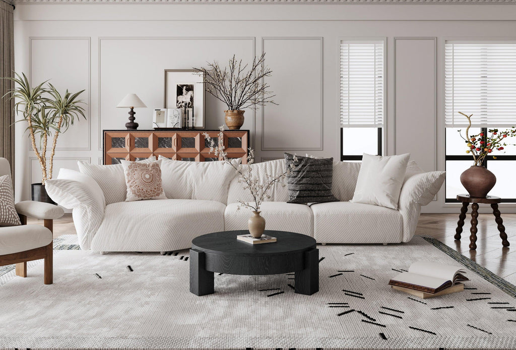 Round Coffee Table with Hidden Storage for Small Spaces.