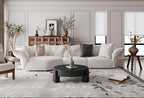 Round Coffee Table with Hidden Storage for Small Spaces.