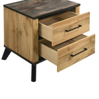Georgina Natural Pine Mid-Century Queen Bedroom Set.