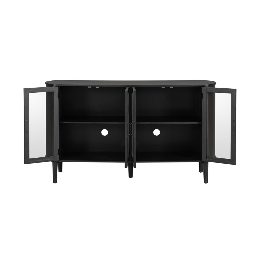 Stylish Black Storage Cabinet for Living Room.