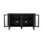 Stylish Black Storage Cabinet for Living Room.