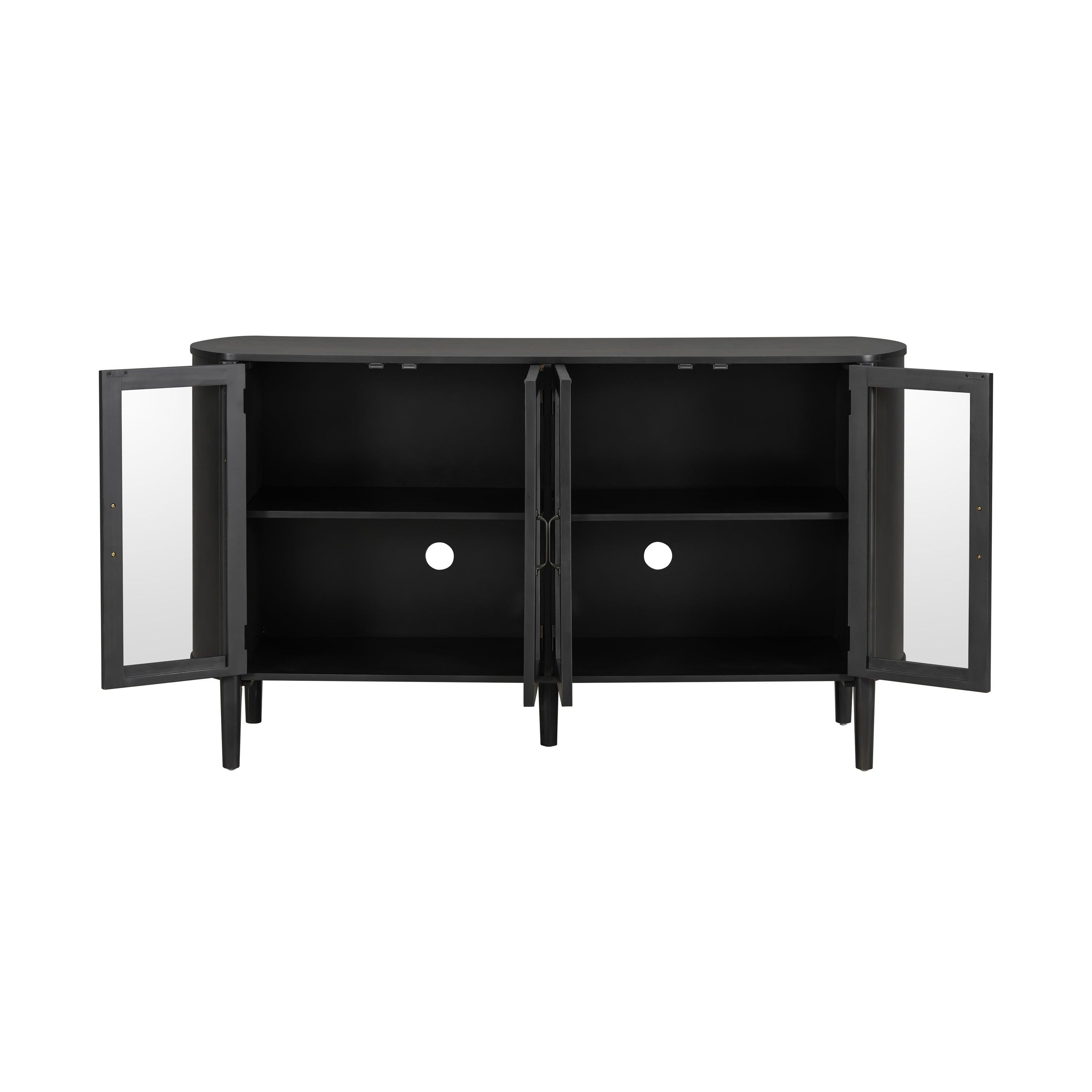 Stylish Black Storage Cabinet for Living Room.