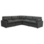 Hollander Dark Grey Modular Power Reclining Sectional.