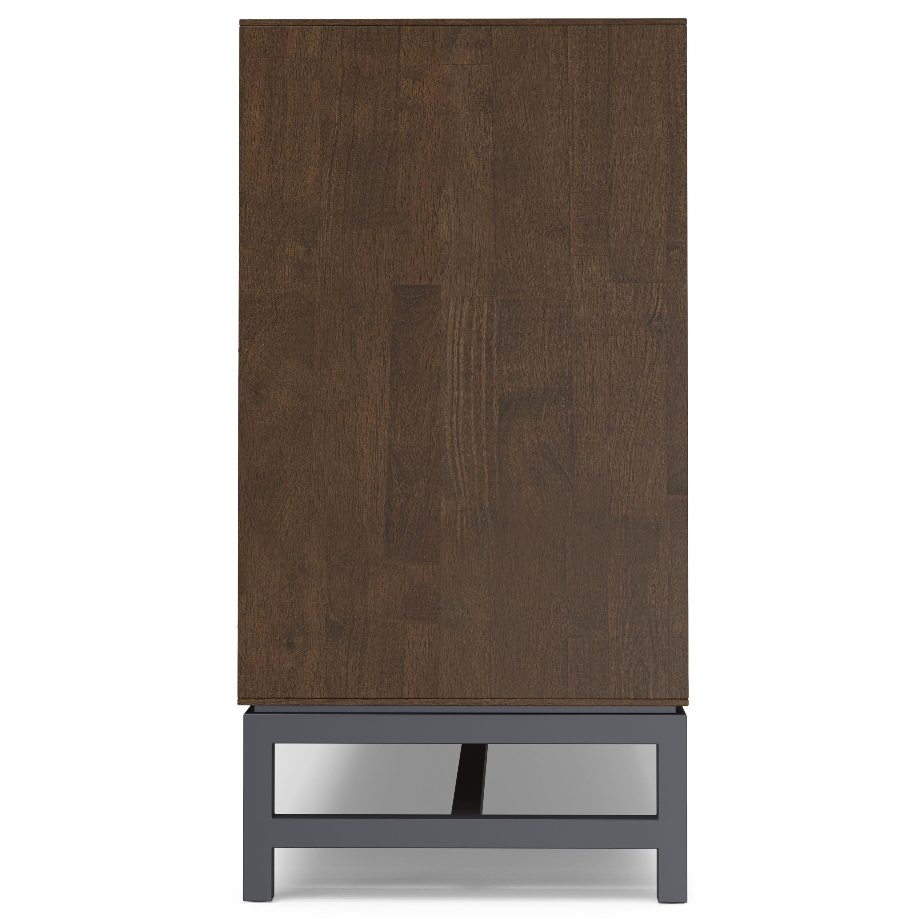 Walnut Brown 4 Door Sideboard Buffet for Storage.