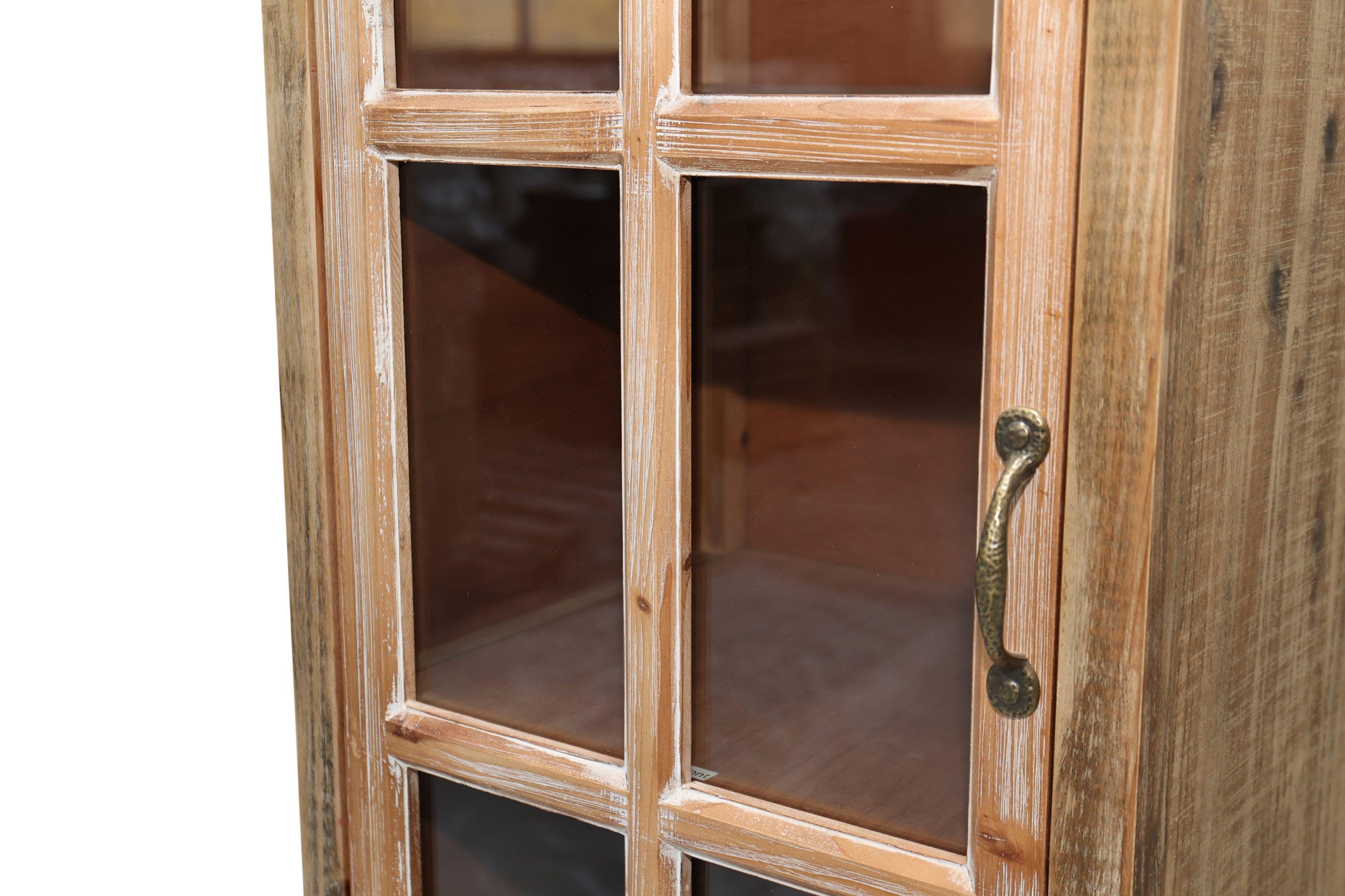 Rustic Wooden Storage Cabinet with 3 Drawers for Organization.