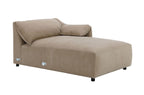 Veata Suede Sectional Sofa in Light Brown.