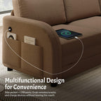 L-Shaped Sofa Couch with Pull-Out Bed for Modern Living.