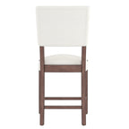 3-Piece Counter Height Dining Table Set for 2, Faux Marble Bar Table and 2 Upholstered-Seat Chairs, Mid-century Modern Dining Set for Dining Room, Pub Kitchen, Small Place