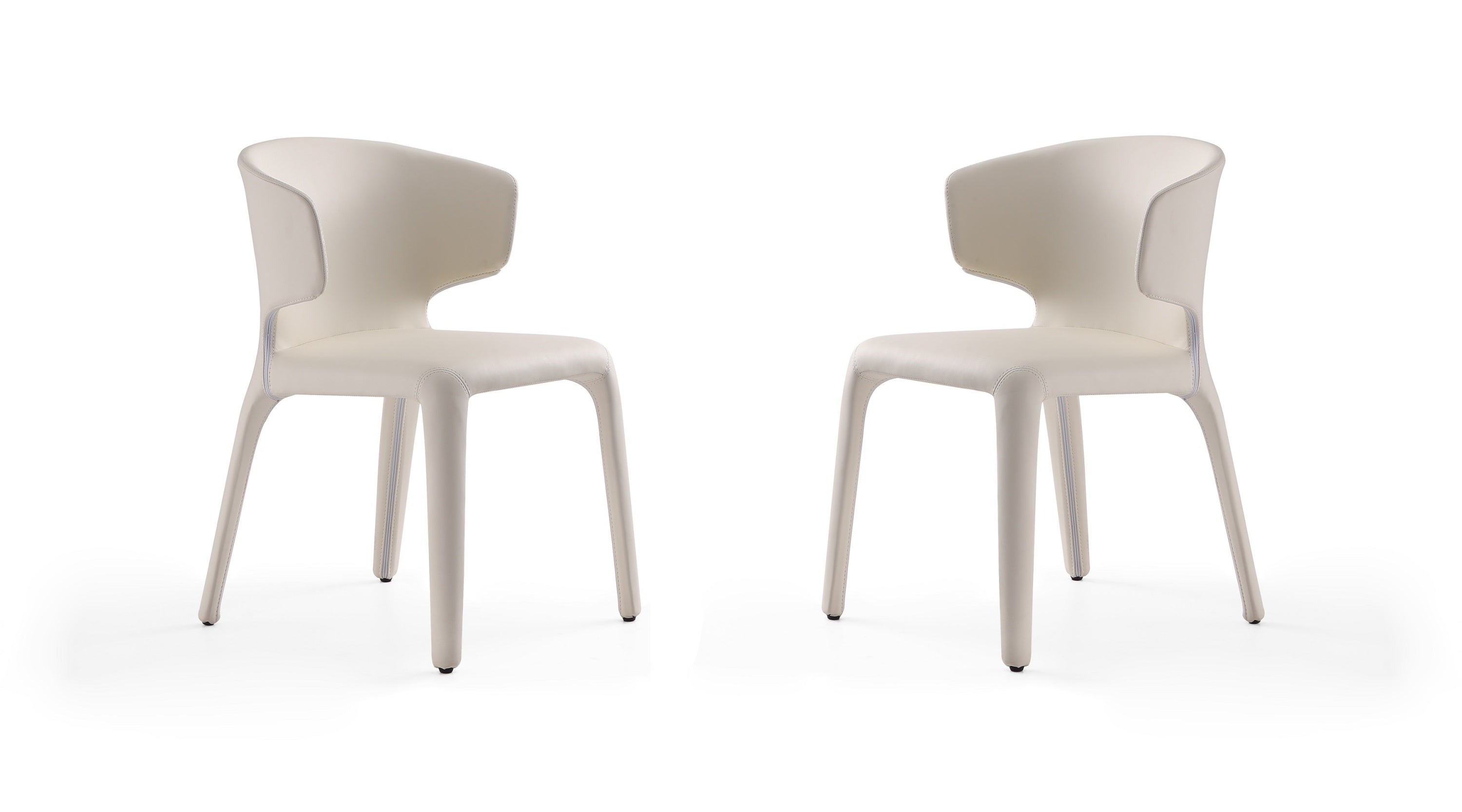Conrad Upholstered Dining Chair in Cream - Set of 2