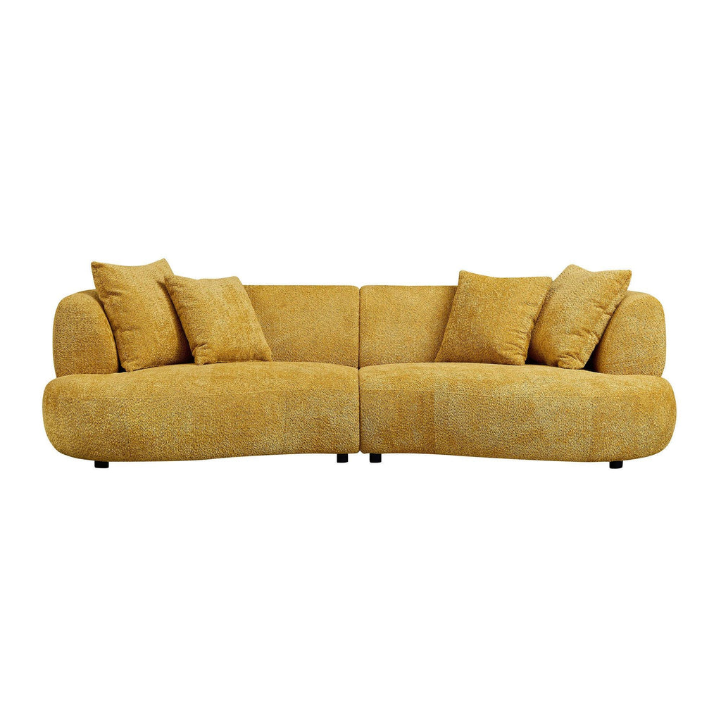 Curved Mid Century Modern Sofa for Comfortable Living.