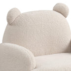 Bear Shaped Kids Armchair - Beige Sherpa.