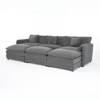 Oversized Deep Seat Modular Sectional Cloud Sofa.