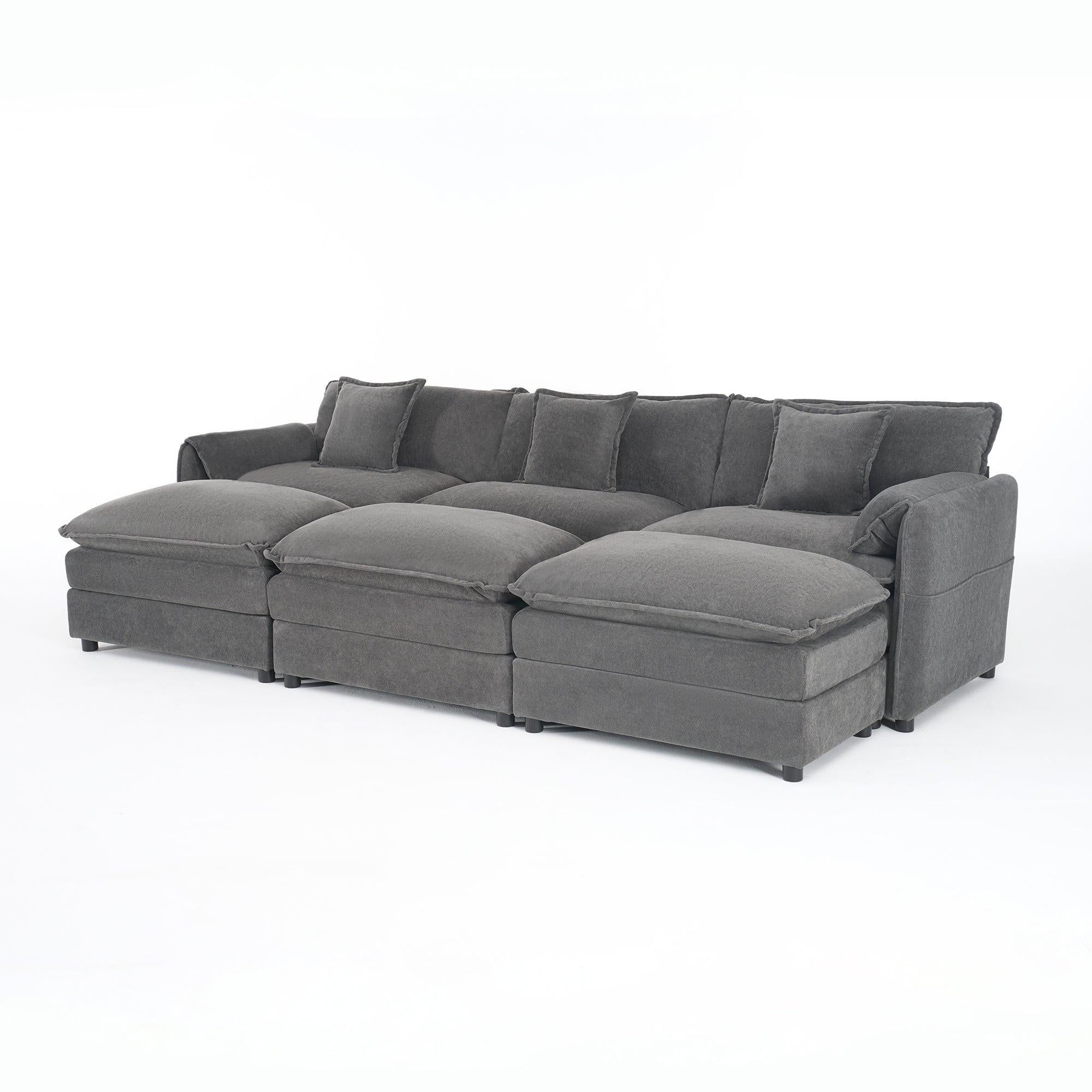 Oversized Deep Seat Modular Sectional Cloud Sofa.