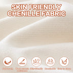 Close-up of skin-friendly chenille fabric used in L-Shaped Sectional Sofa, emphasizing softness, breathability, and easy maintenance.