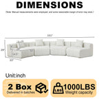 Chenille Curved Sectional Sofa - Versatile Comfort Design.