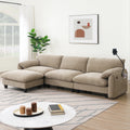 108' Modular Sectional Sofa with Built-in USB Charger